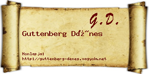 Guttenberg Dénes névjegykártya
