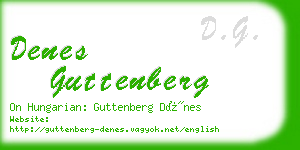 denes guttenberg business card